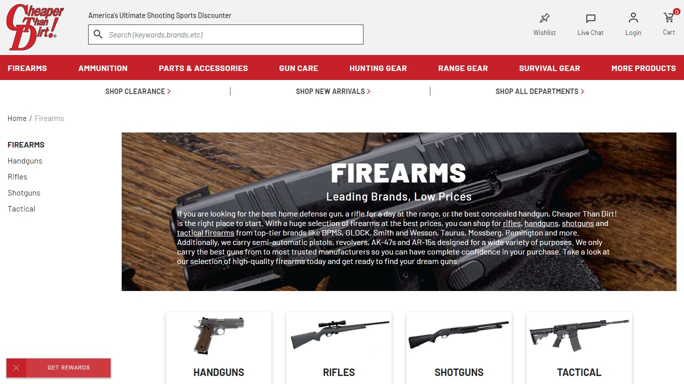 Firearms for Sale Online - Cheaper Than Dirt Gun Sales